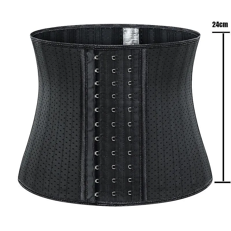 100% Latex Waist Trainer 11.8 / 9.44 Inch 25 Spiral Acero Deshuesado Transpirable Bajo El Busto Corsés Y Bustiers Moldeador De C