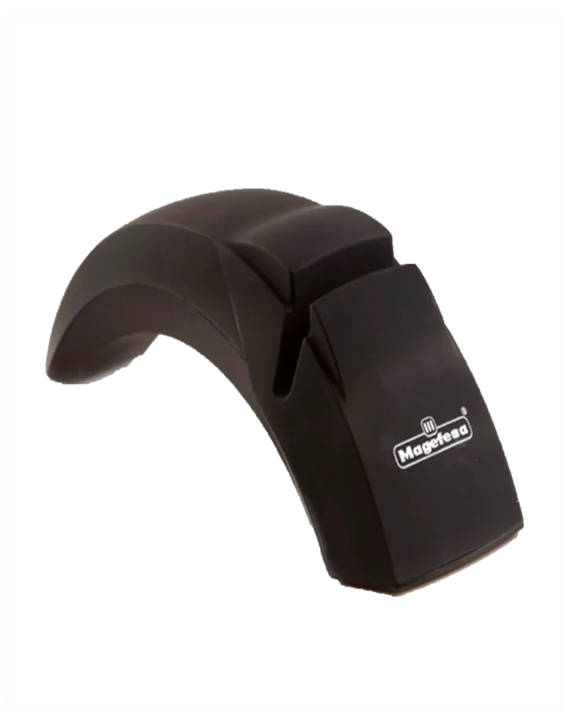 Afilador de cuchillos de plástico y acero inoxidable 6,1 x 6,1 x 19 cm