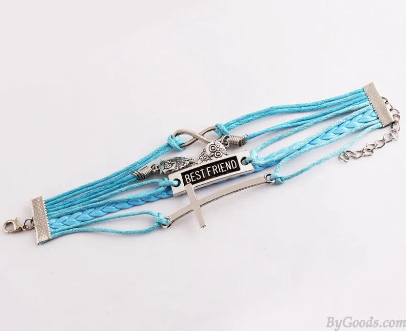 Best Friend Owl Cross Infinity Bracelets