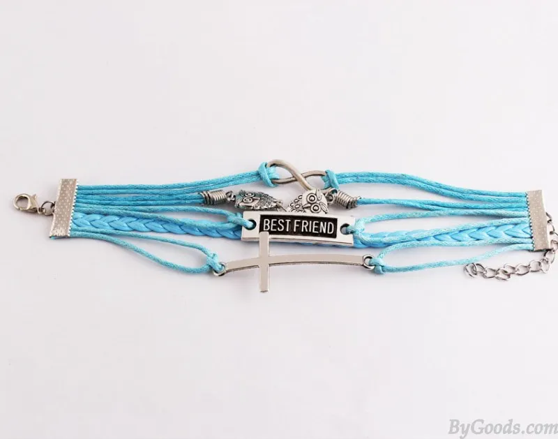 Best Friend Owl Cross Infinity Bracelets
