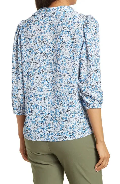 BLOUSE BLUE PRINT  NANETTE LEPORE