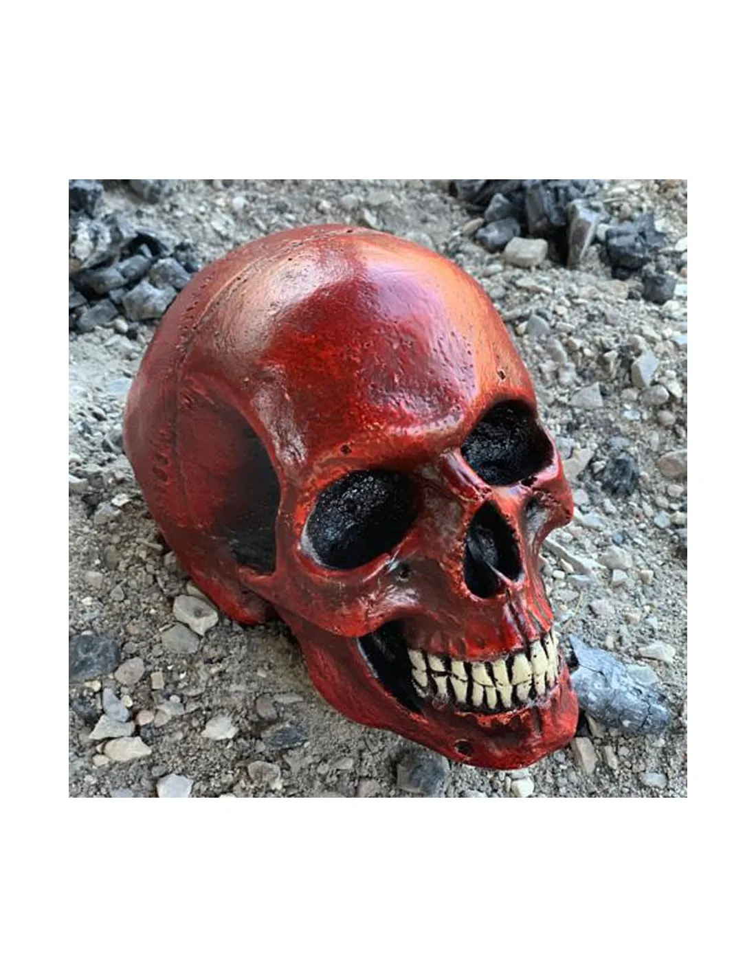 Calavera mediana color rojo