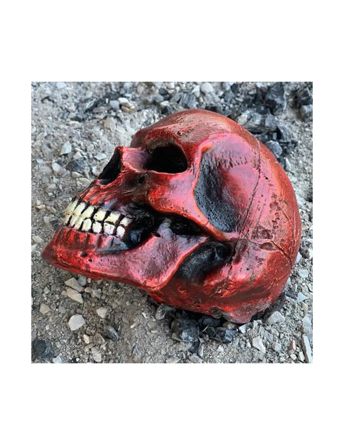 Calavera mediana color rojo