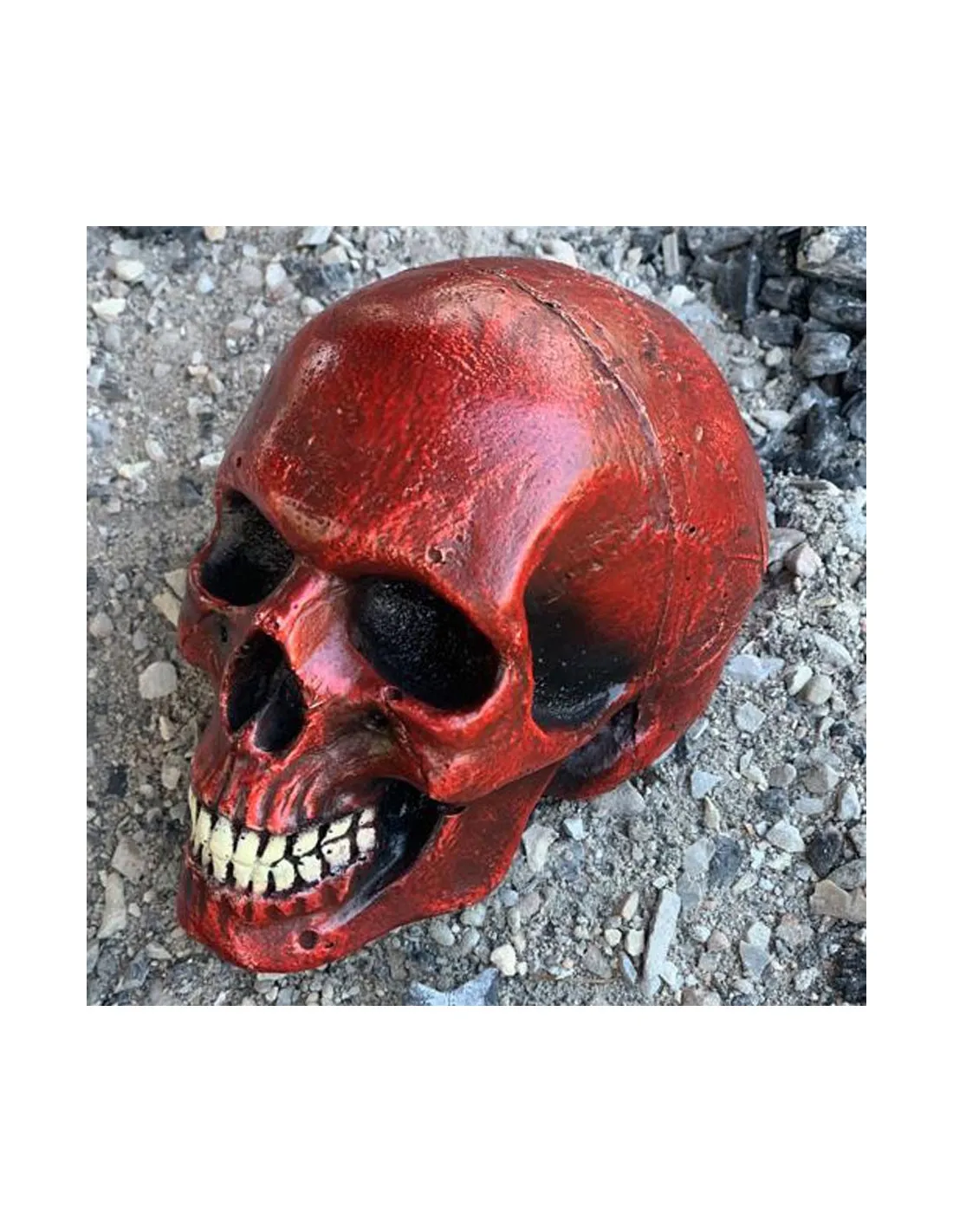 Calavera mediana color rojo