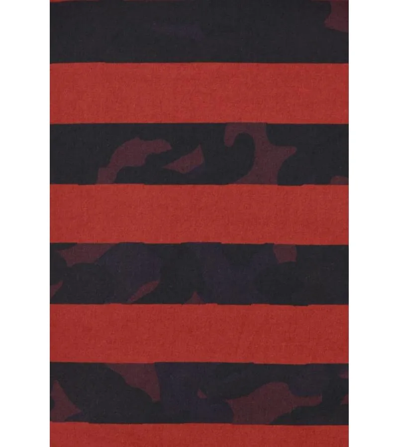 CAMISAS ITALIANAS – SLIMFIT CAMISA CABALLERO  BLOUSE BIG STRIPE CAMOUFLAGE PATTERN  ROJO