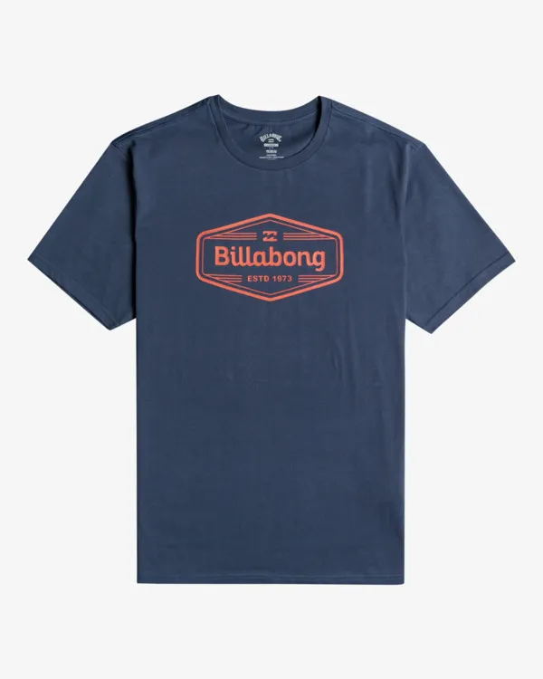 CAMISETA BILLABONG PARA HOMBRE MANGA CORTA TRADEMARK SS REFC1SS62BIP2  AZUL MARINO