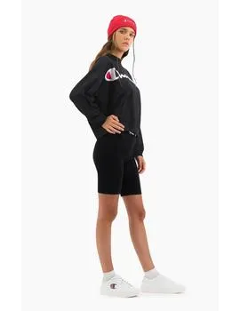 Camiseta corta CHAMPION chica manga corta Script Logo High Neck LS Tee Ref. 113197 negra