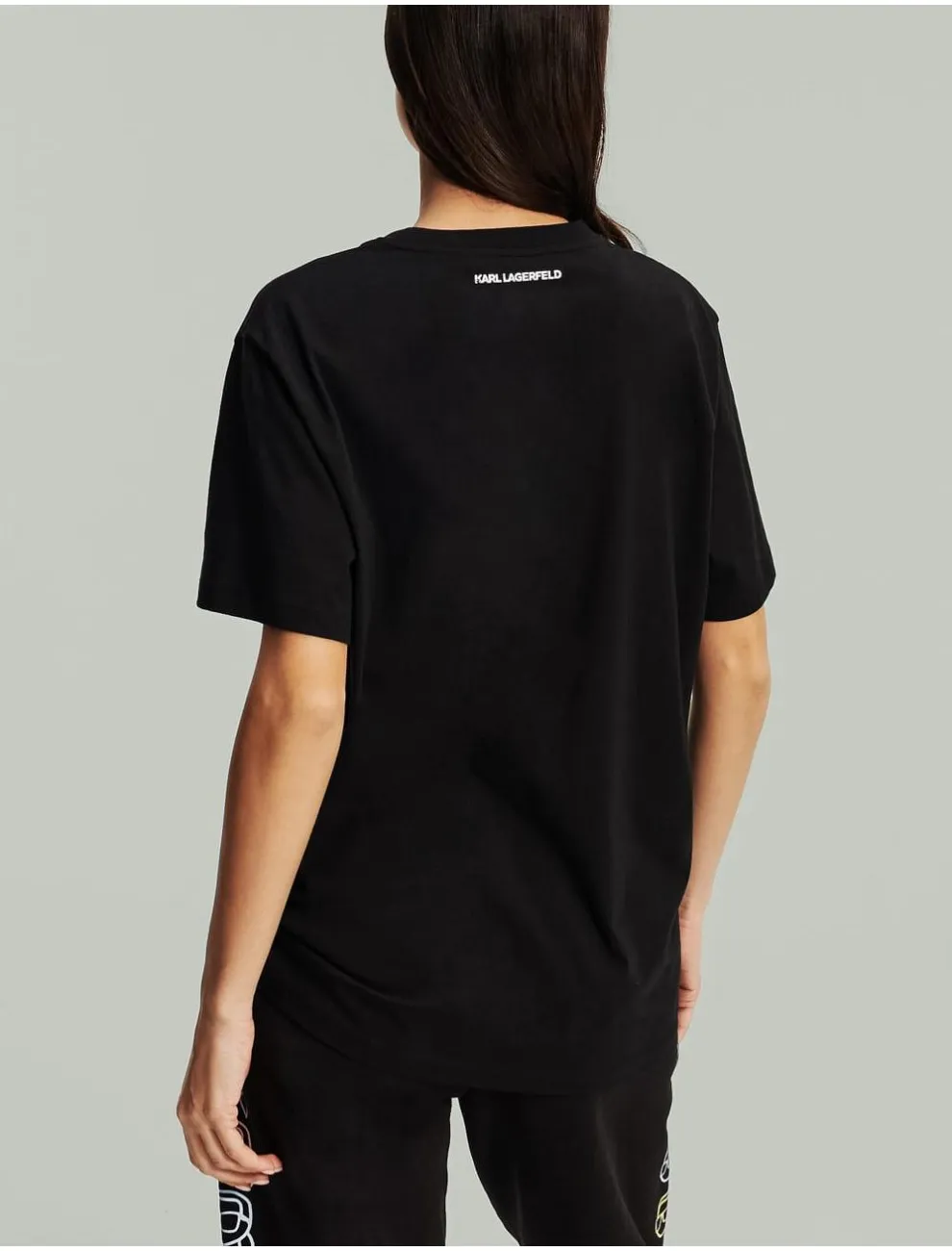 Camiseta Karl Lagerfed Ikonic 2.0 Outline Tank Negro