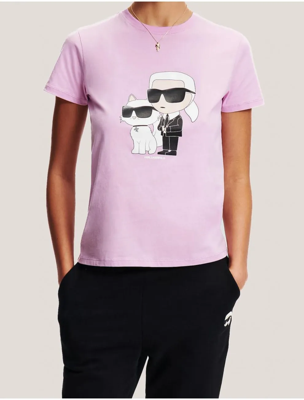 CAMISETA KARL LAGERFED IKONIK 2.0 TSHIRT ROSA