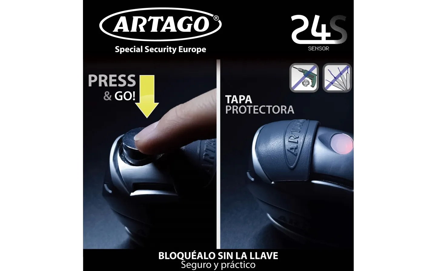 Candado Moto Disco Antirrobo Artago 24S.6M |24S.6M|