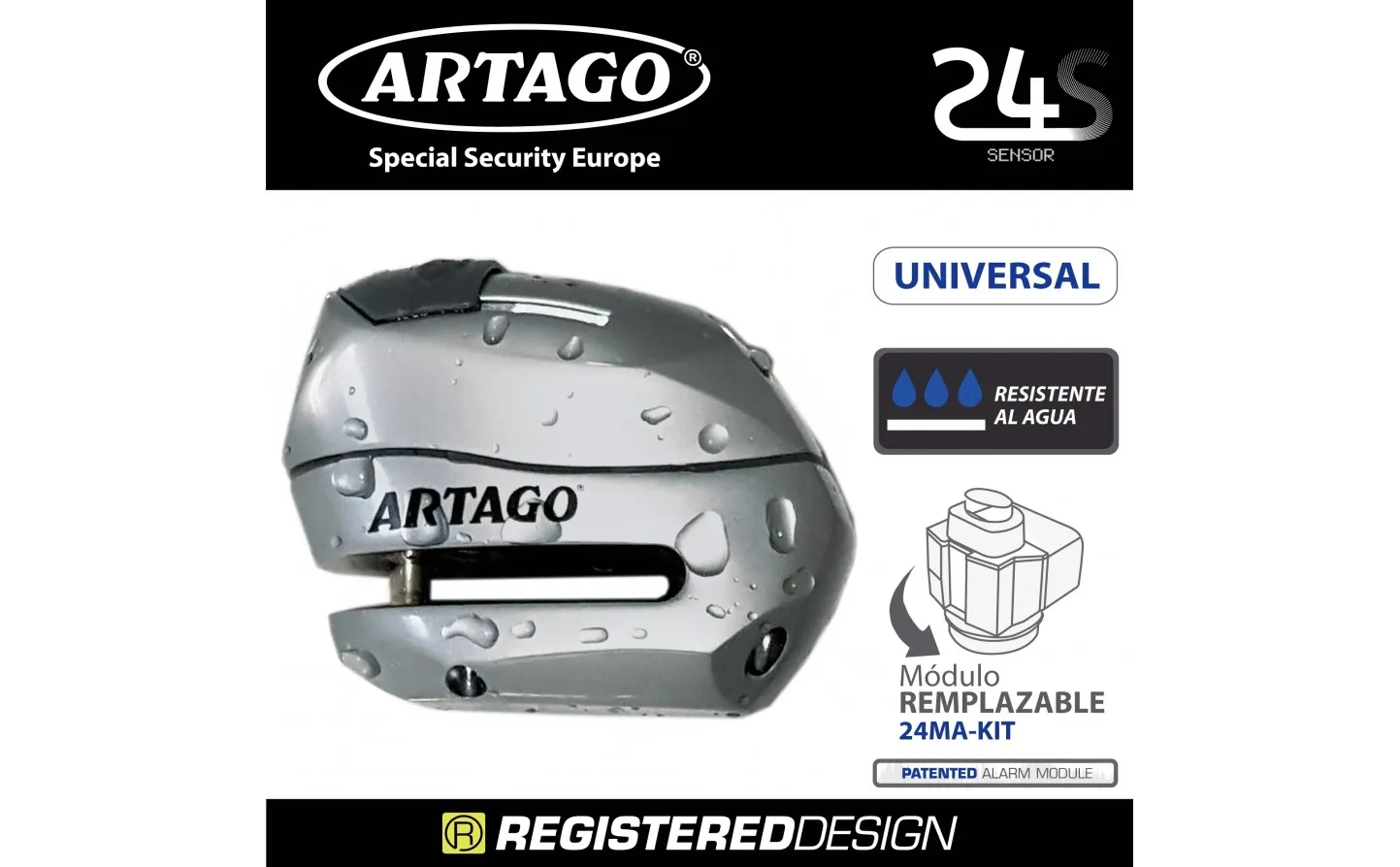 Candado Moto Disco Antirrobo Artago 24S.6M |24S.6M|
