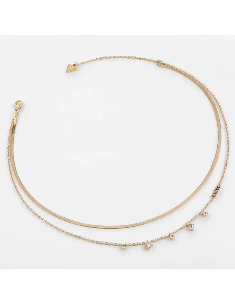 Collar Guess Mujer Perfect Liaison Acero Dorado