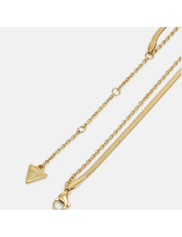 Collar Guess Mujer Perfect Liaison Acero Dorado