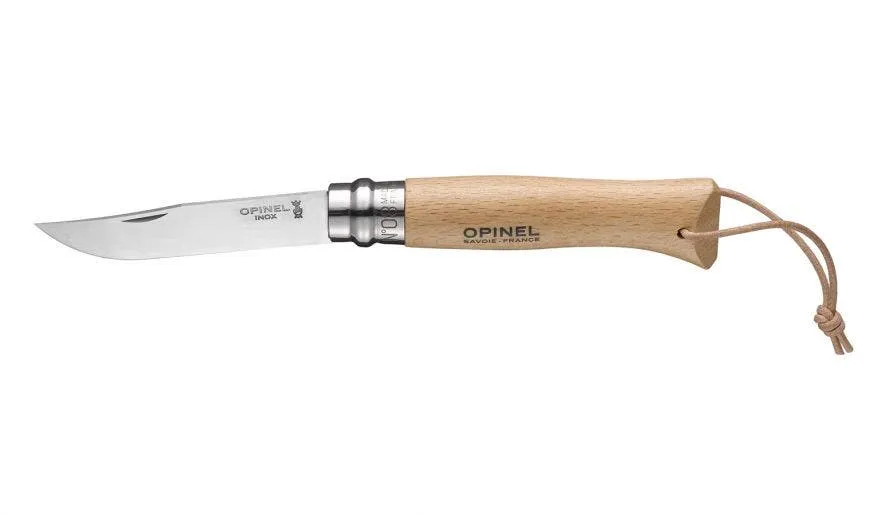 Cuchillo N°08 Stainless Steel Con Lazo De Cuero