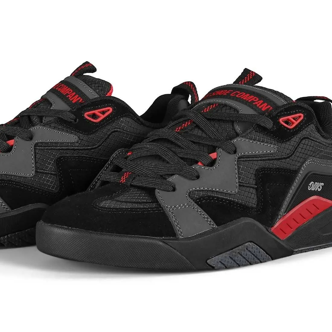 DVS DEVIOUS SKATE SHOES  CARBóN / NEGRO / ROJO