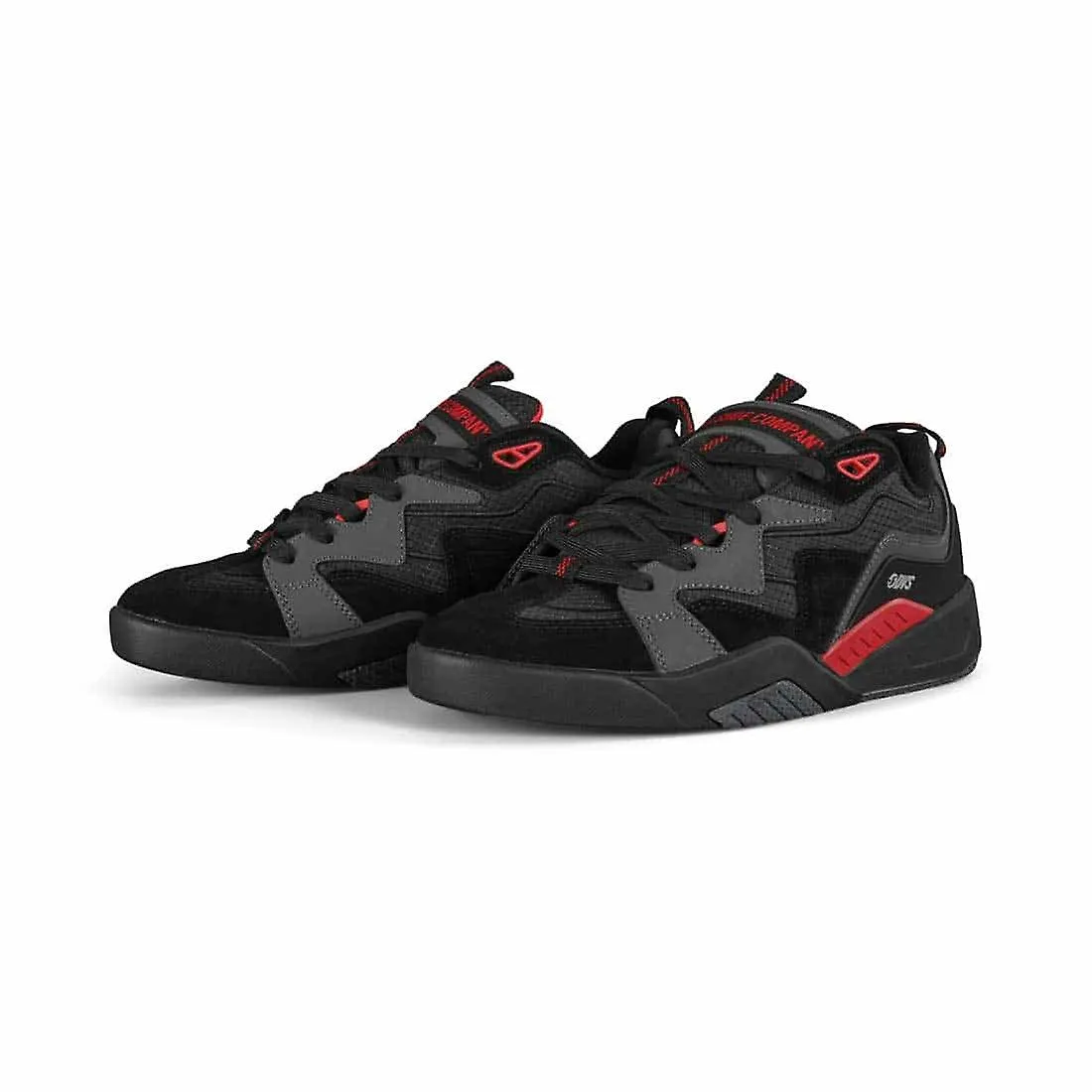 DVS DEVIOUS SKATE SHOES  CARBóN / NEGRO / ROJO