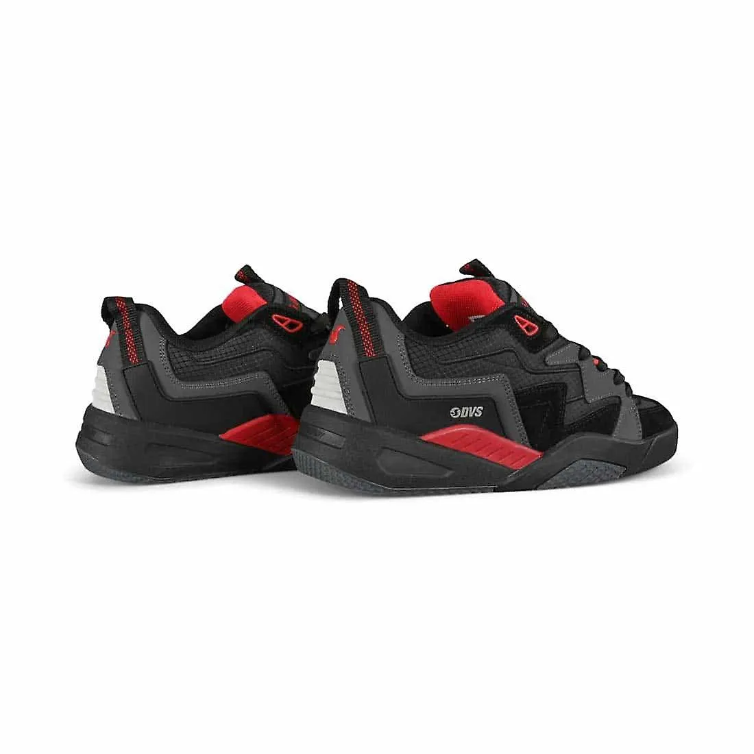 DVS DEVIOUS SKATE SHOES  CARBóN / NEGRO / ROJO