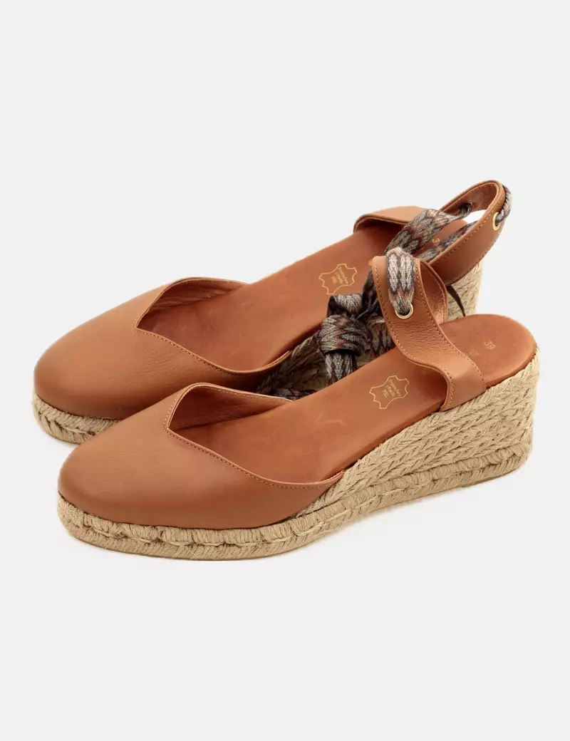 Fosco Alpargata lace up marrón