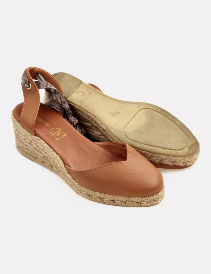 Fosco Alpargata lace up marrón