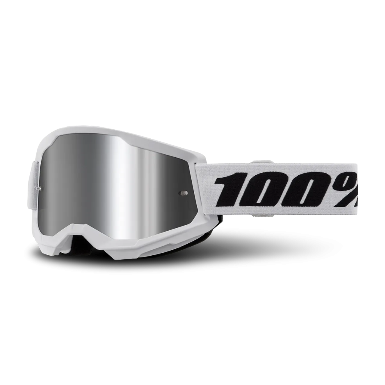 GAFAS DE CROSS 100% STRATA 2 BLANCOPLATEADO 