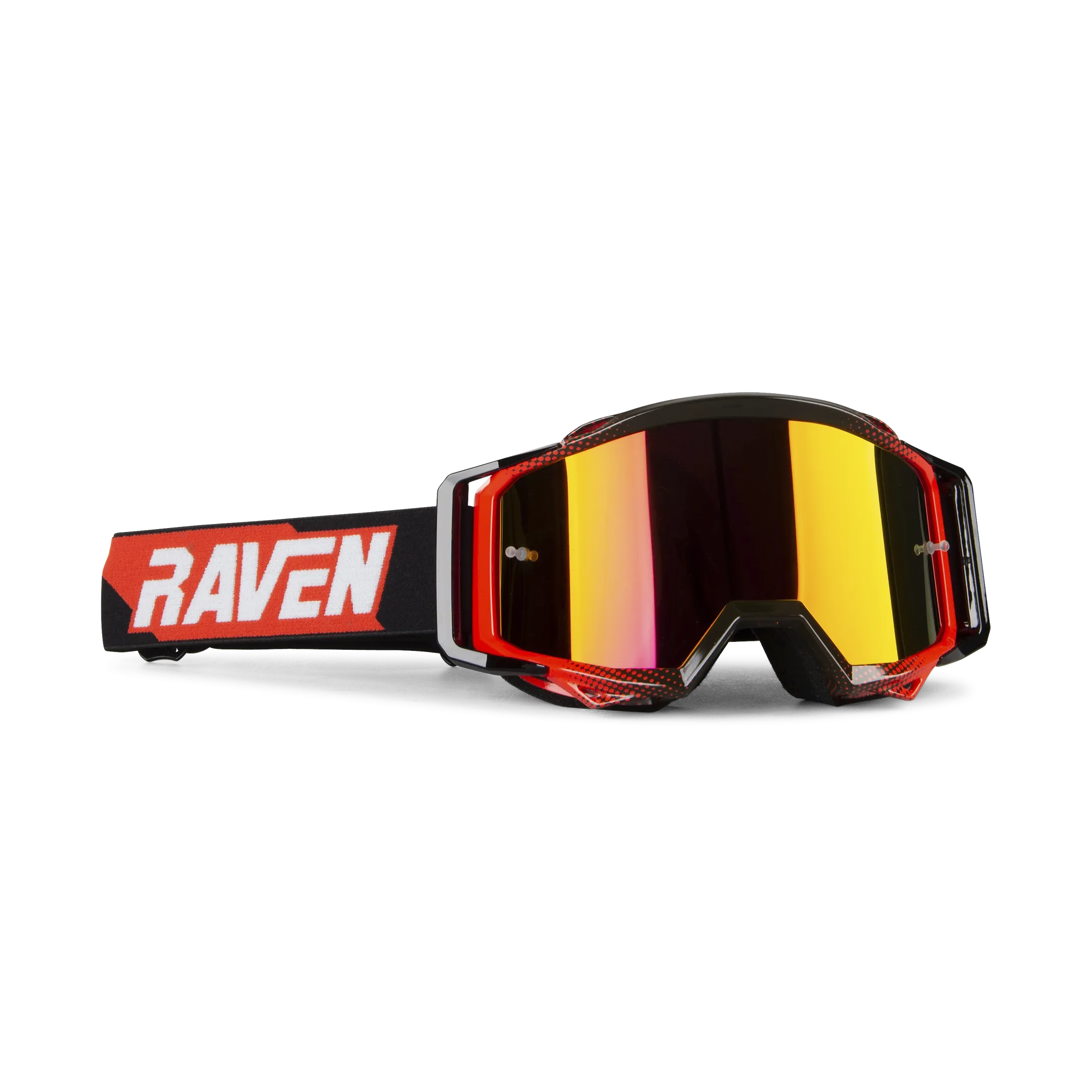 GAFAS DE CROSS RAVEN SNIPER CRIMSON ECHO  LENTE DOBLE DE ESPEJO ROJA
