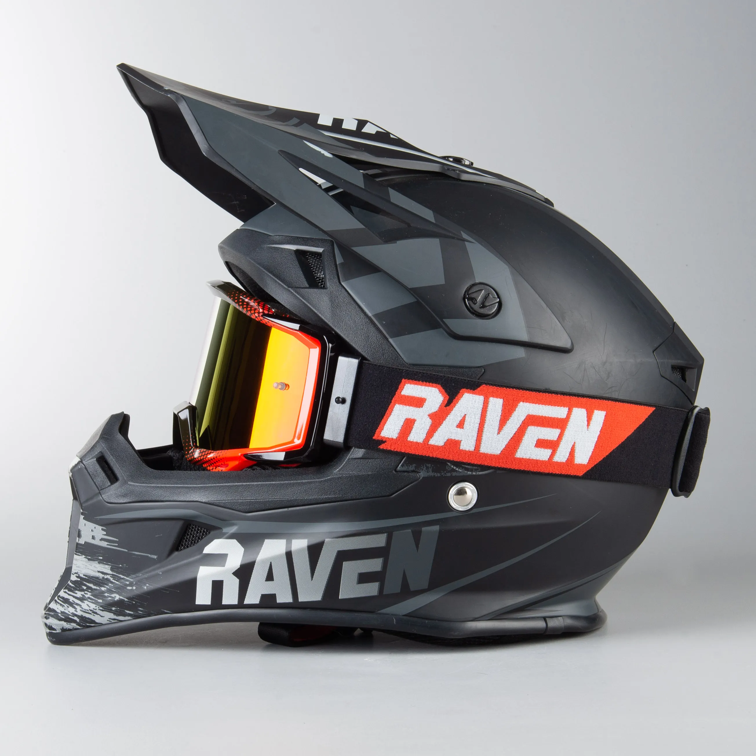 GAFAS DE CROSS RAVEN SNIPER CRIMSON ECHO  LENTE DOBLE DE ESPEJO ROJA