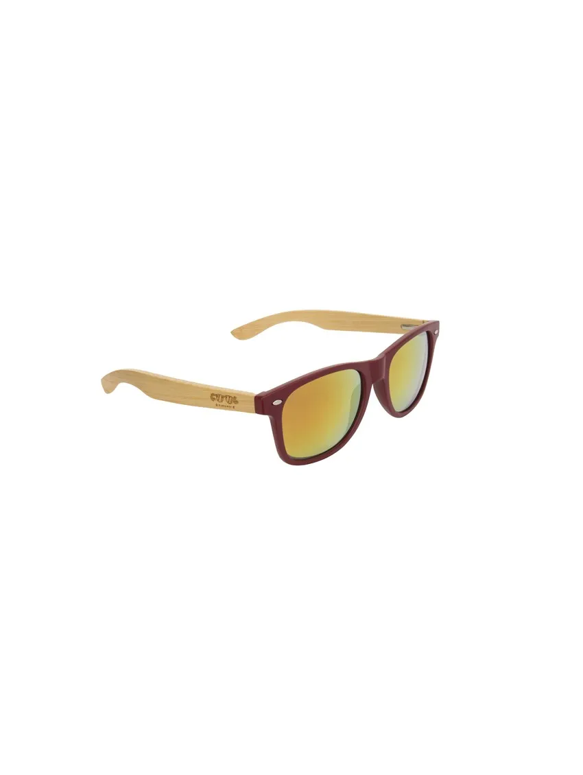 Gafas De Sol De Madera Cool Roja
