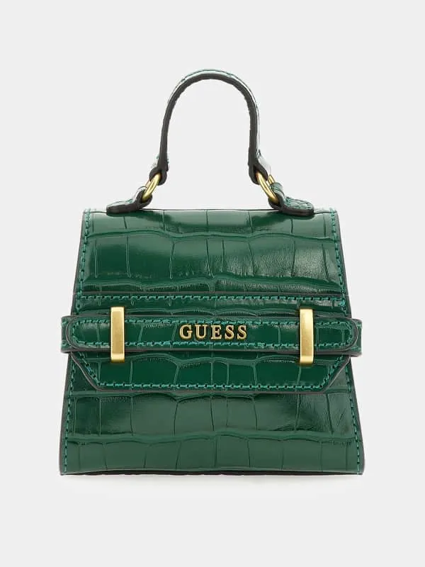 GUESS Sestri Croc Print Mini Handbag