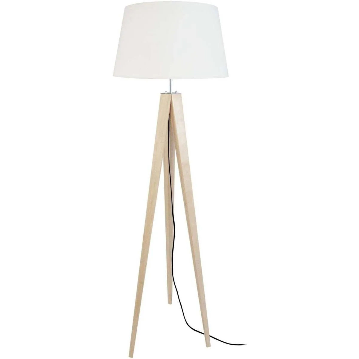 Lámpara de pie pirámide madera Natural y crudo