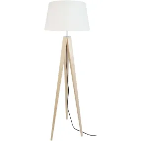 Lámpara de pie pirámide madera Natural y crudo