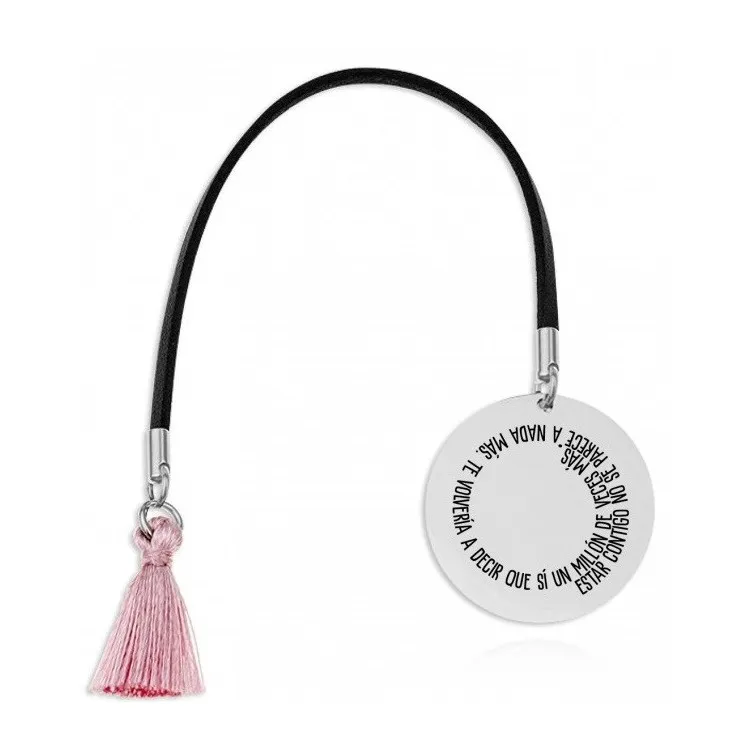 Marcapaginas personalizados en acero inox.