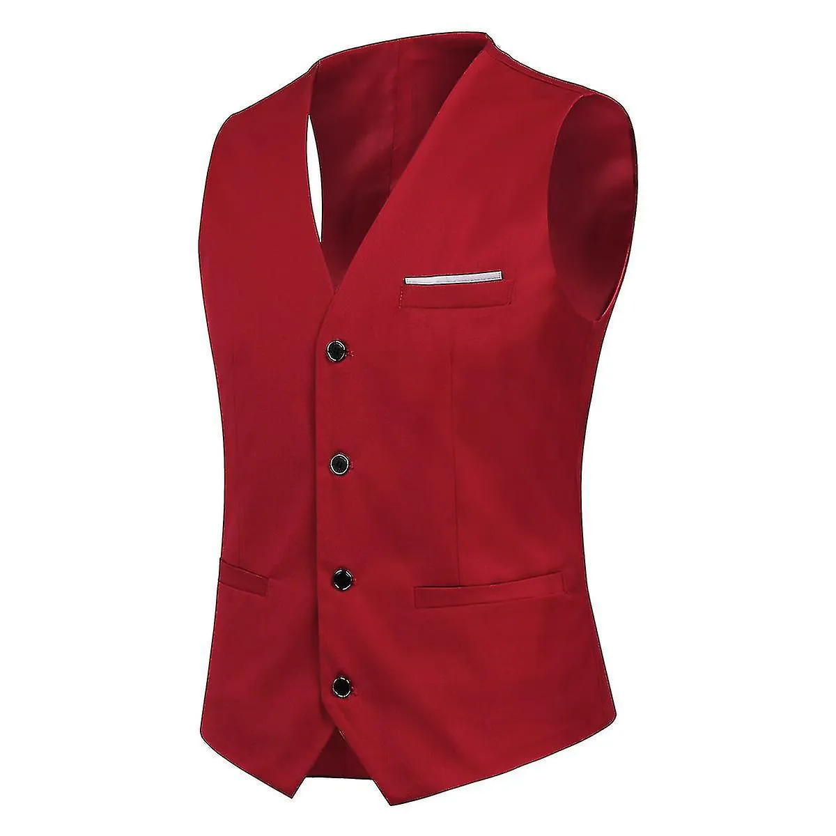 MEN'S TWOBUTTON SOLID COLOR BUSINESS SLIM FIT THREEPIECE SUIT (TEN COLORS)