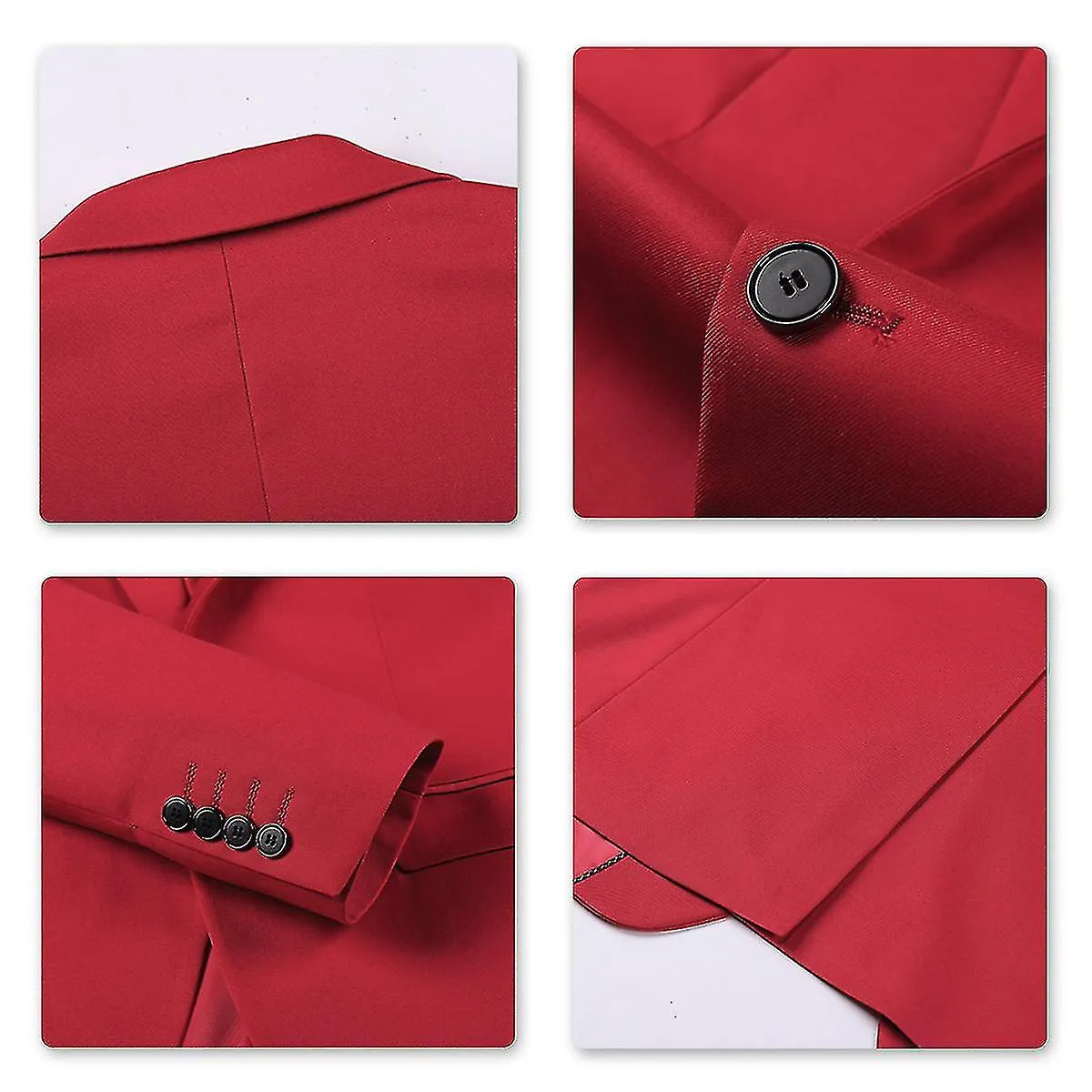 MEN'S TWOBUTTON SOLID COLOR BUSINESS SLIM FIT THREEPIECE SUIT (TEN COLORS)
