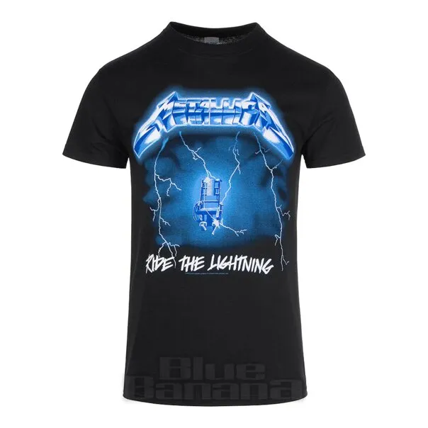 Official Metallica Ride The Lightning Print T Shirt (Black)
