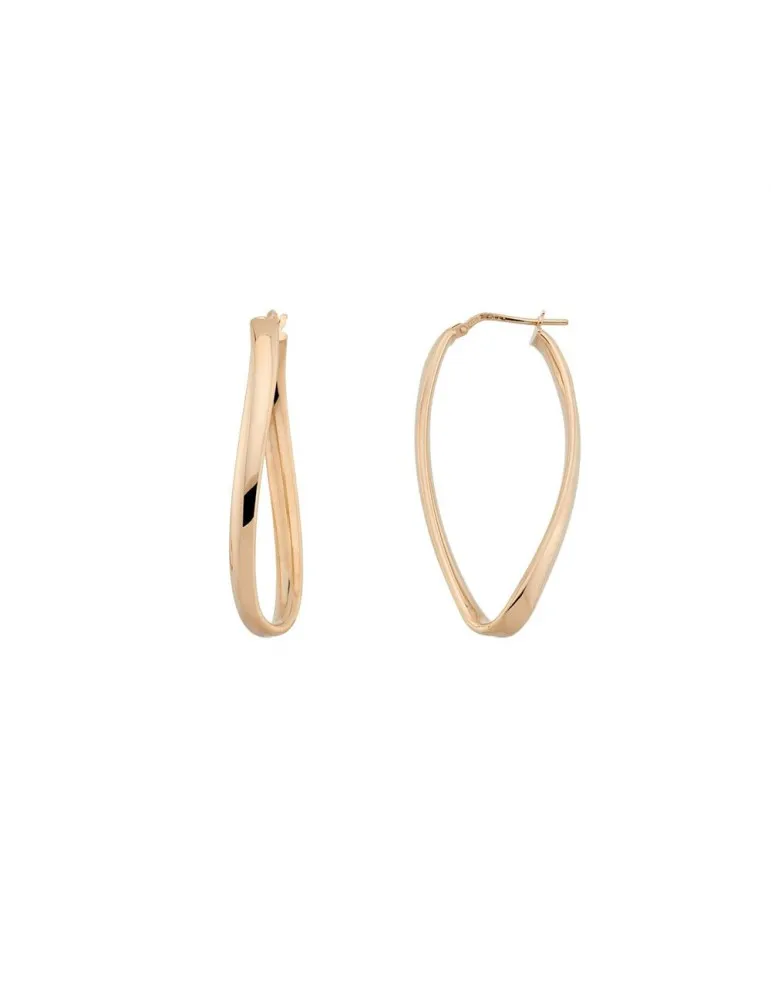 Pendientes Aros Guess Mujer Elipse Acero Dorado