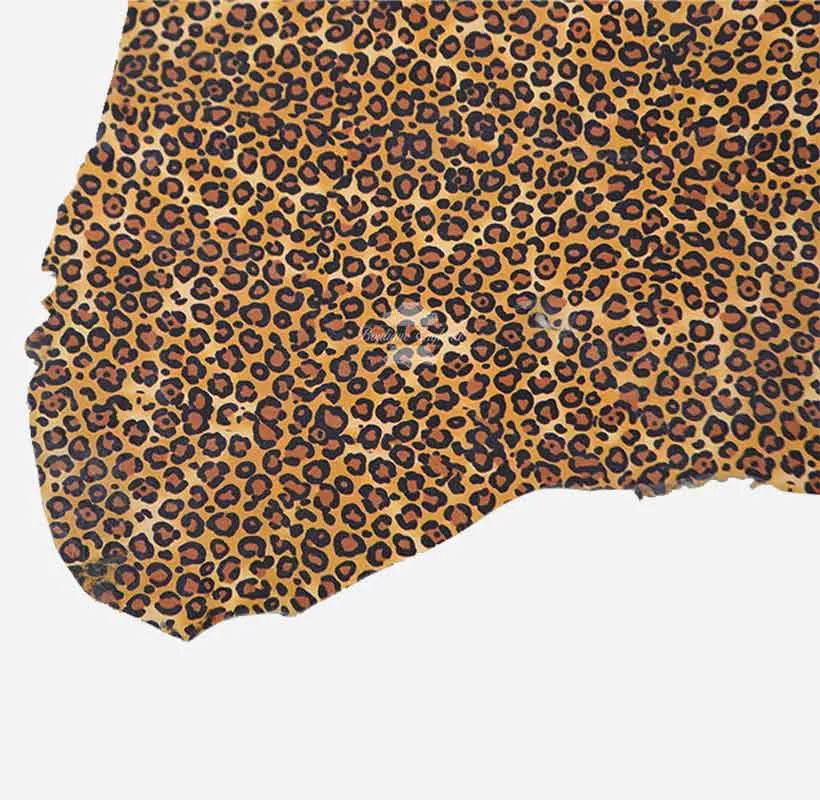 PREMIUM GRADE LEOPARD PRINT SHEEP LEATHER SKIN 67 SQ FT