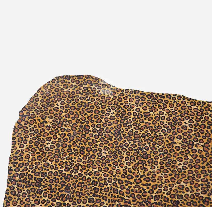 PREMIUM GRADE LEOPARD PRINT SHEEP LEATHER SKIN 67 SQ FT