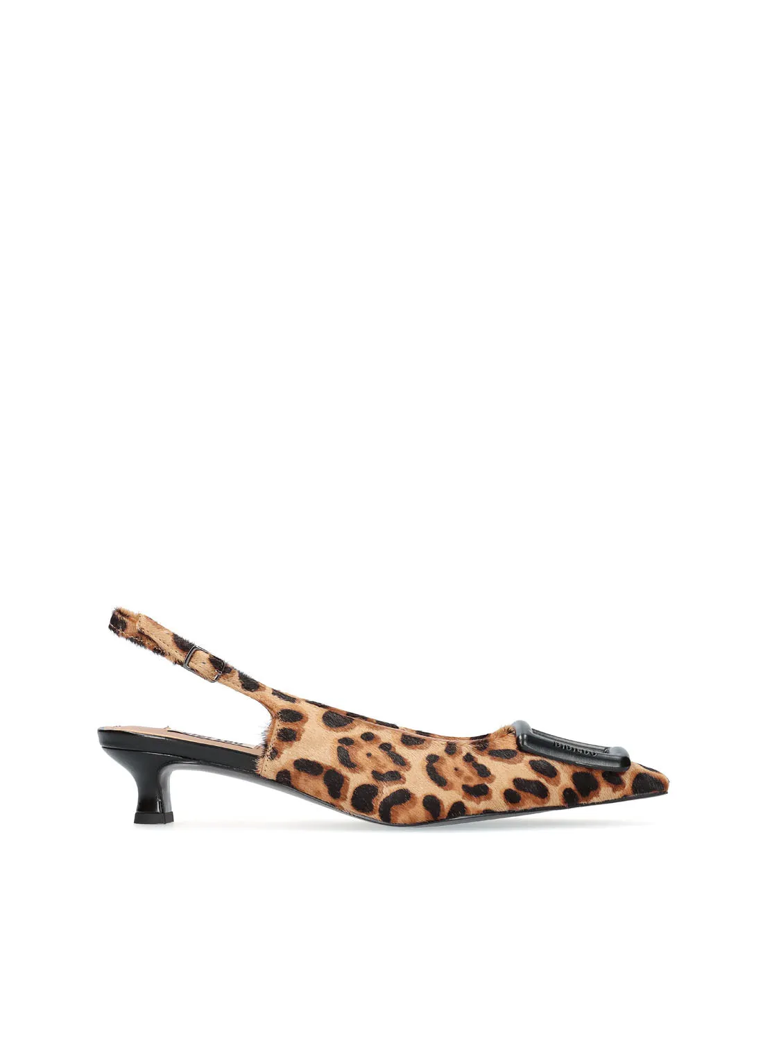 Salón hebilla print leopardo