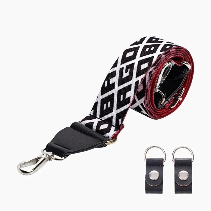 SHOULDER STRAP 80/120 WITH CLIP LOGO ALLOVER PRINT