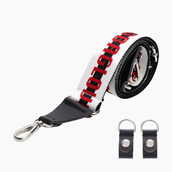 Shoulder strap 80/120 with clip logo print tricolor