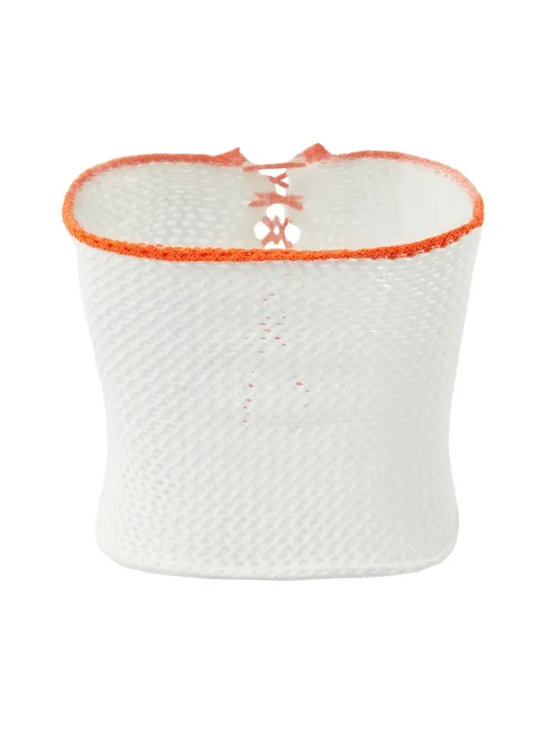 Top bandeau con hombros descubiertos y crochet de color en contraste